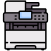 Office multifunction printer with control panel