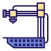 Stylized purple desktop computer and keyboard icon